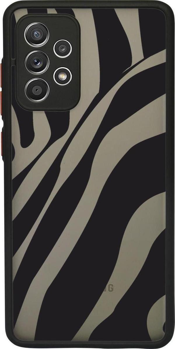 Mooodcase Samsung A72 Uyumlu Kamera Lens Korumalı Zebra Desenli Lüx Telefon Kılıfı - Image 1