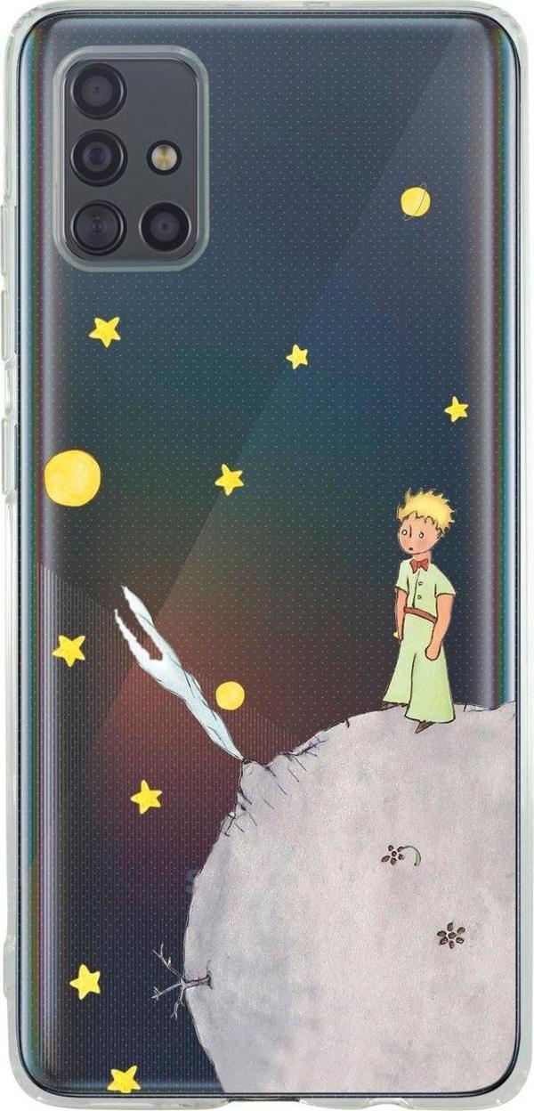 Mooodcase Samsung A71 Uyumlu Küçük Prens Desenli Premium Şeffaf Silikon Kılıf - Image 1