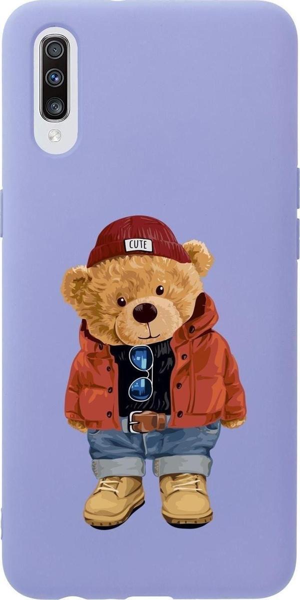 Mooodcase Samsung A70 Teddy Bear Premium Silikonlu Telefon Kılıfı - Image 1