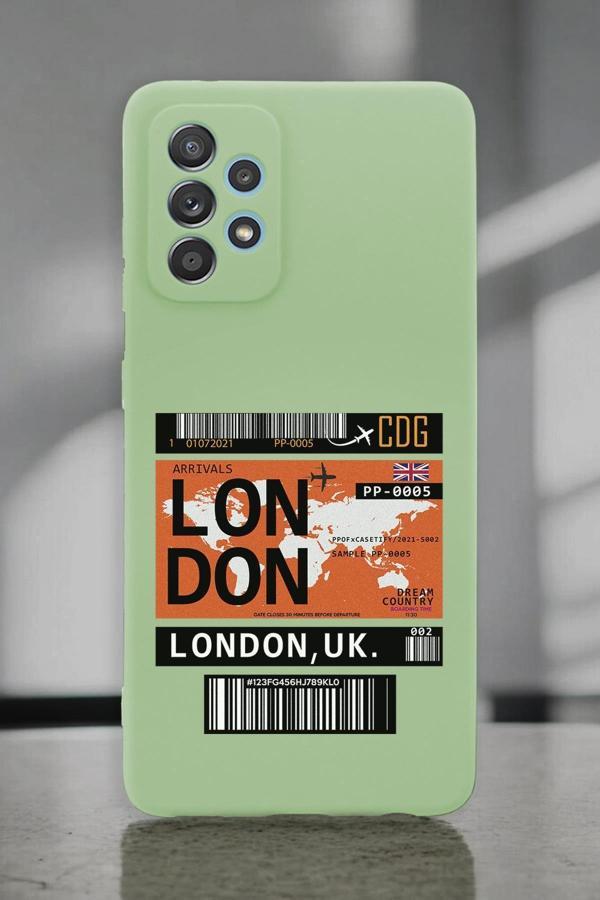 Mooodcase Samsung A72 Uyumlu London Yaprak Desenli Premium Silikonlu Lansman Telefon Kılıfı - Image 1