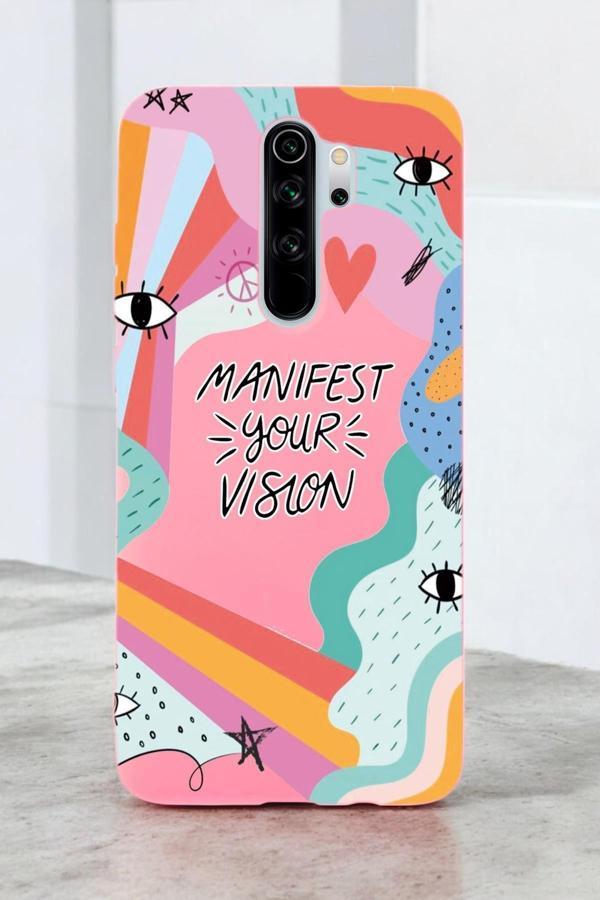 Mooodcase Xiaomi Redmi Note 8 Pro Uyumlu Manifest Desenli Premium Silikonlu Lansman Telefon Kılıfı - Image 1