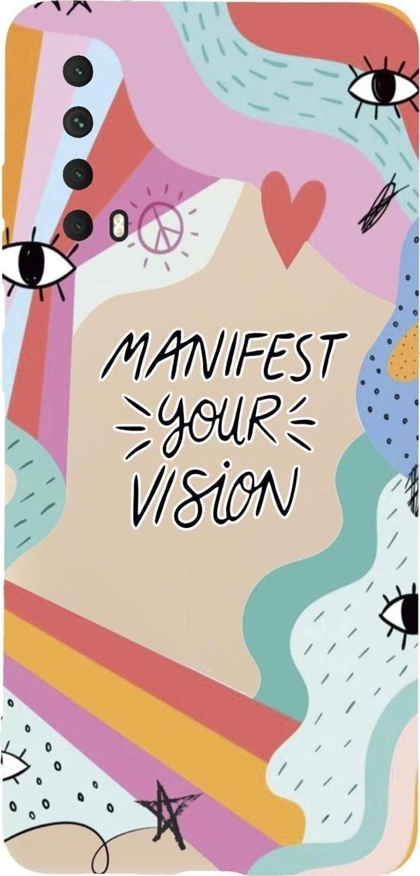 Mooodcase Huawei Psmart Uyumlu 2021 Manifest Your Vision Premium Silikonlu Telefon Kılıfı - Image 1
