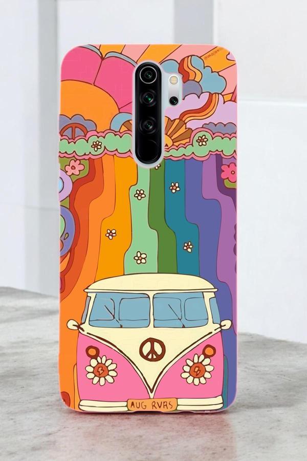 Mooodcase Xiaomi Redmi Note 8 Pro Uyumlu Sevimli Karavan Desenli Premium Silikonlu Lansman Telefon Kılıfı - Image 1