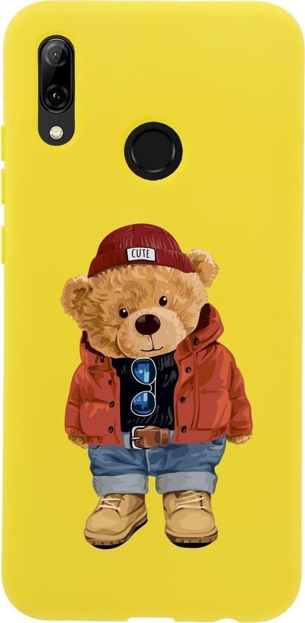 Mooodcase Huawei Psmart 2019 Teddy Bear Premium Silikonlu Telefon Kılıfı - Image 1