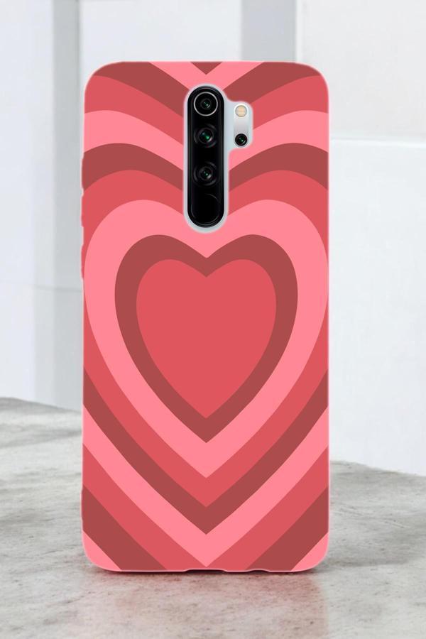 Mooodcase Xiaomi Redmi Note 8 Pro Uyumlu Kırmızı Kalpler Desenli Premium Silikonlu Lansman Telefon Kılıfı - Image 1