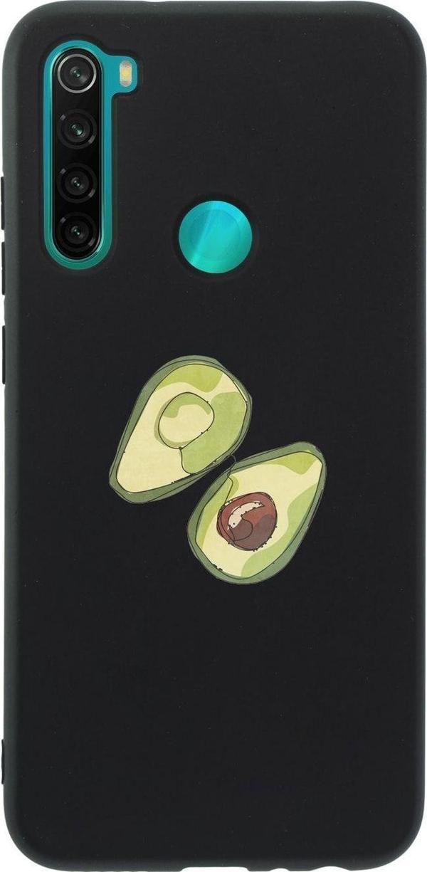 Mooodcase Xiaomi Redmi Note 8 Avokado Art Premium Silikonlu Siyah Telefon Kılıfı - Image 1