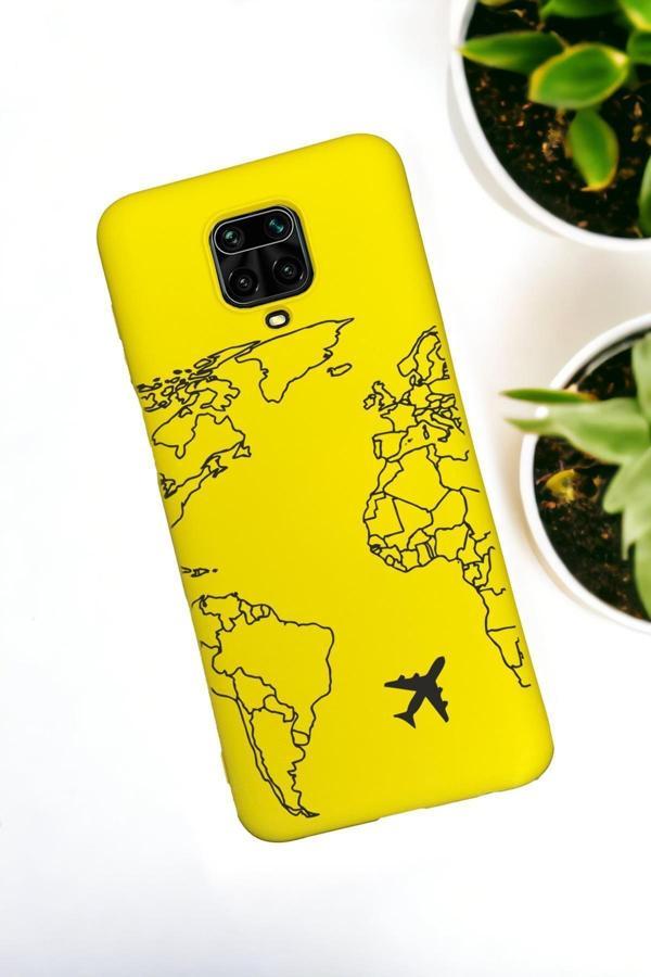 Mooodcase Xiaomi Redmi Note 9 Pro / Note 9S Uyumlu World Map Lines Desenli Premium Silikonlu Lansman Telefon K - Image 1
