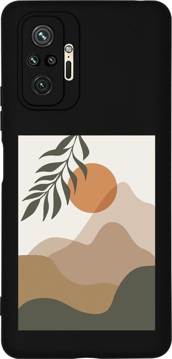 Mooodcase Redmi Note 10 Pro Max Uyumlu Landscape With Sun Desenli Premium Silikonlu Telefon Kılıfı - Image 1
