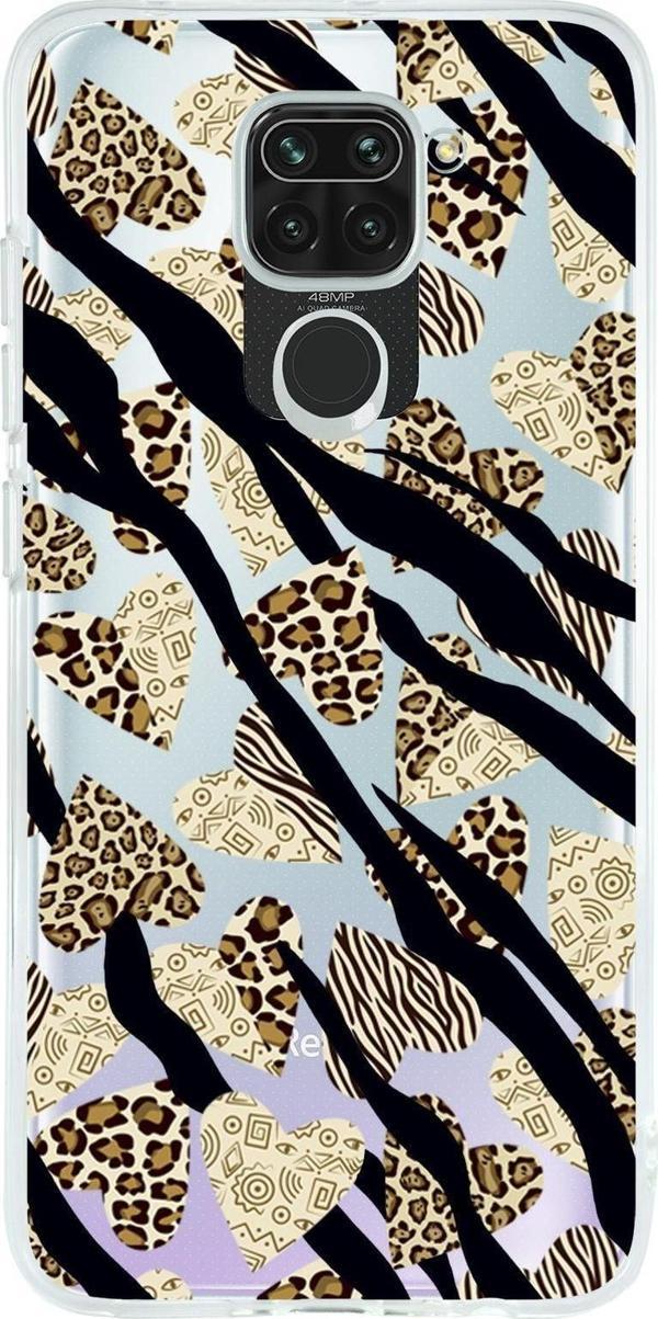 Mooodcase Xiaomi Redmi Note 9 Love Animals Premium Şeffaf Silikon Kılıf - Image 1