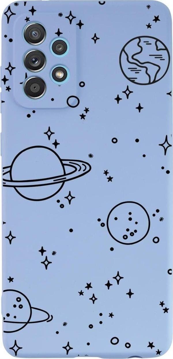 Mooodcase Samsung Galaxy A53 Uyumlu Galaxy Desenli Premium Silikonlu Lansman Telefon Kılıfı - Image 1