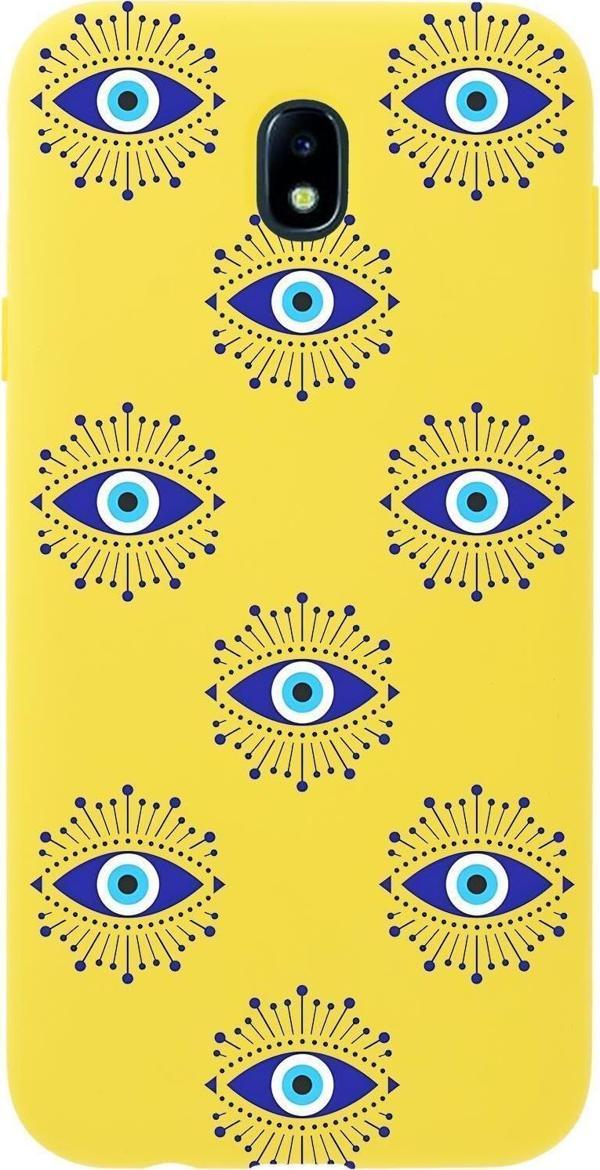 Mooodcase Samsung J7 Pro Uyumlu Mystic Aura Desenli Premium Silikonlu Telefon Kılıfı - Image 1