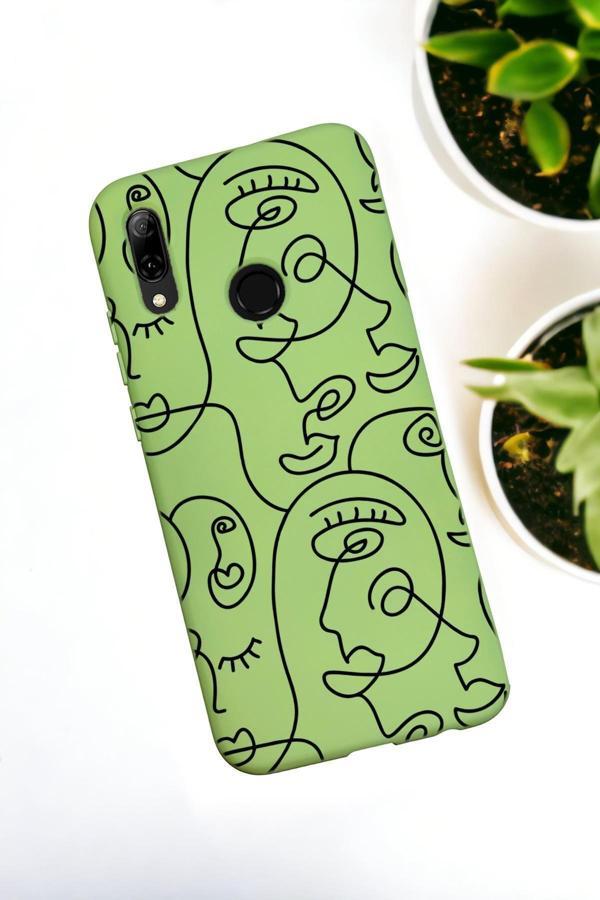Mooodcase Huawei P Smart 2019 Uyumlu Face Art Desenli Premium Silikonlu Lansman Telefon Kılıfı - Image 1