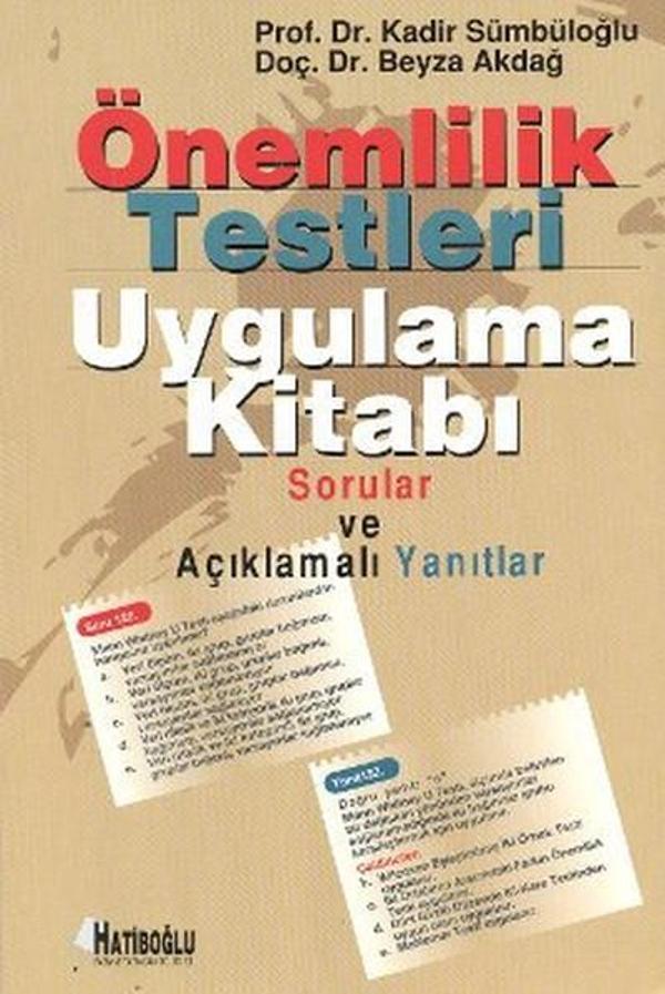 Önemlilik Testleri Uygulama Kitabı - Hatiboğlu Yayınları - Image 1