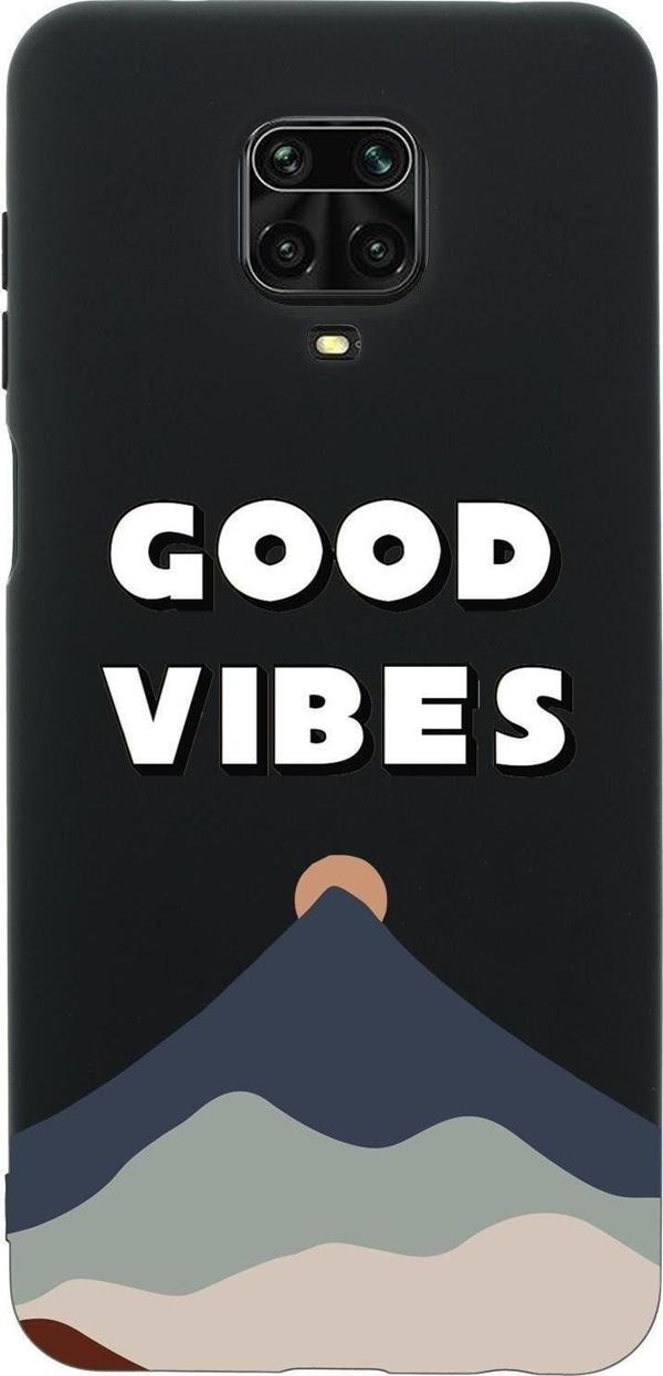 Mooodcase Xiaomi Redmi Note 9 Pro Good Vibes Premium Silikonlu Telefon Kılıfı - Image 1