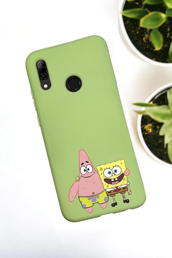 Mooodcase Huawei P Smart 2019 Uyumlu Sünger Bob Ve Patrick Star Desenli Premium Silikonlu Lansman Telefon Kılı - Image 1