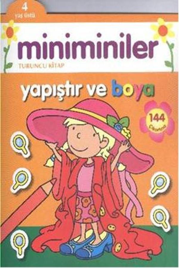 Miniminiler Turuncu Kitap Yapıştır ve Boya - 4 Yaş Üstü - Parıltı Yayınları - Image 1