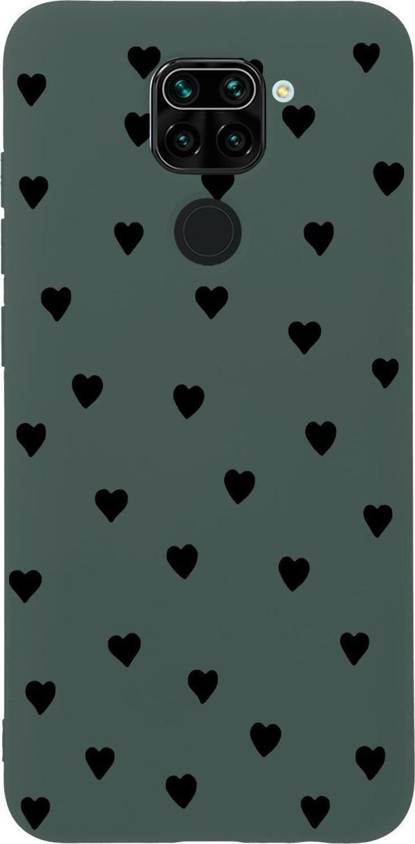 Mooodcase Xiaomi Redmi Note 9 Uyumlu Siyah Kalpler Desenli Premium Silikonlu Lansman Telefon Kılıfı - Image 1