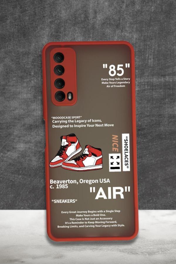 Mooodcase Huawei Psmart 2021 Uyumlu Sneaker Step Desenli Buzlu Şeffaf Telefon Kılıfı - Image 1