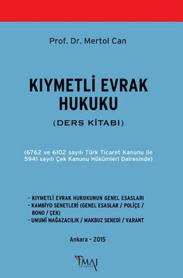 Kıymetli Evrak Hukuku - İmaj Yayıncılık - Image 1