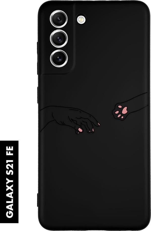 Mooodcase Samsung S21 Fe Uyumlu Hand And Paw Desenli Premium Silikonlu Lansman Telefon Kılıfı - Image 1