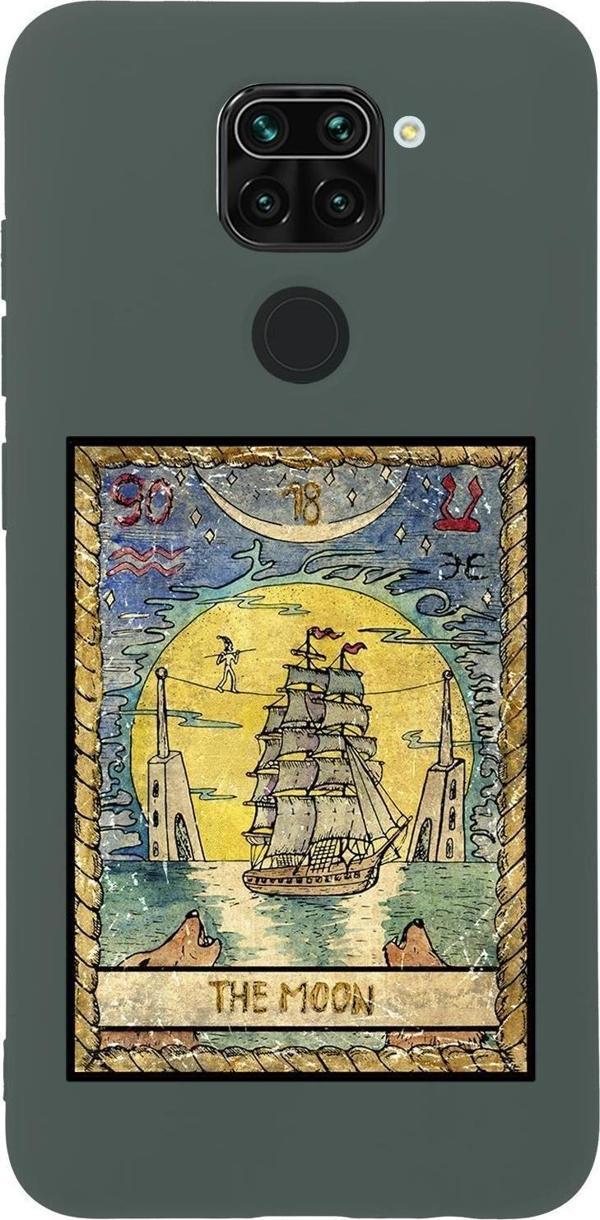 Mooodcase Xiaomi Redmi Note 9 Uyumlu The Moon Desenli Premium Silikonlu Lansman Telefon Kılıfı - Image 1