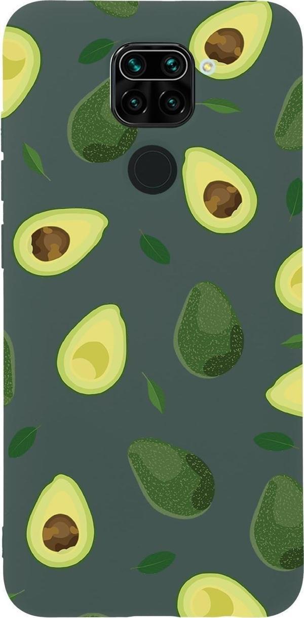 Mooodcase Xiaomi Redmi Note 9 Uyumlu Avokado Desenli Premium Silikonlu Lansman Telefon Kılıfı - Image 1