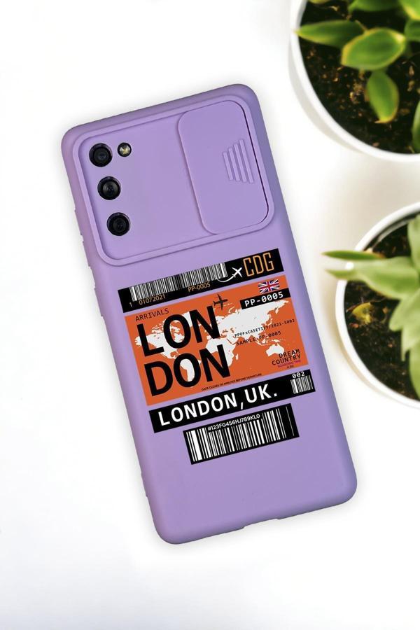 Mooodcase Samsung S20 Fe Uyumlu London Yaprak Desenli Kamera Koruma Slider Kapaklı Silikonlu Telefon Kılıfı - Image 1