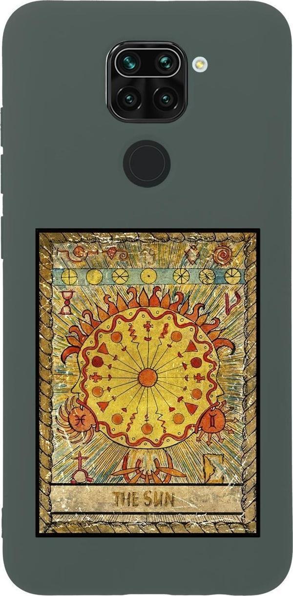 Mooodcase Xiaomi Redmi Note 9 Uyumlu The Sun Desenli Premium Silikonlu Lansman Telefon Kılıfı - Image 1
