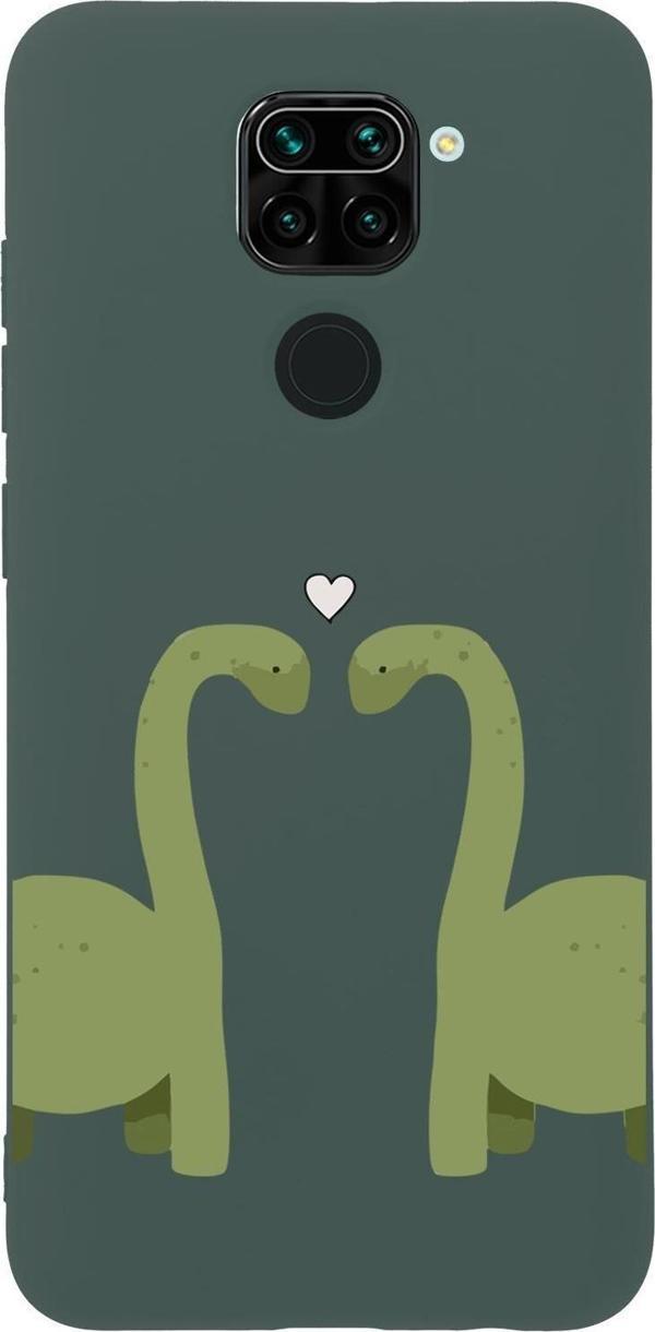 Mooodcase Xiaomi Redmi Note 9 Uyumlu Dinazorlar Desenli Premium Silikonlu Lansman Telefon Kılıfı - Image 1