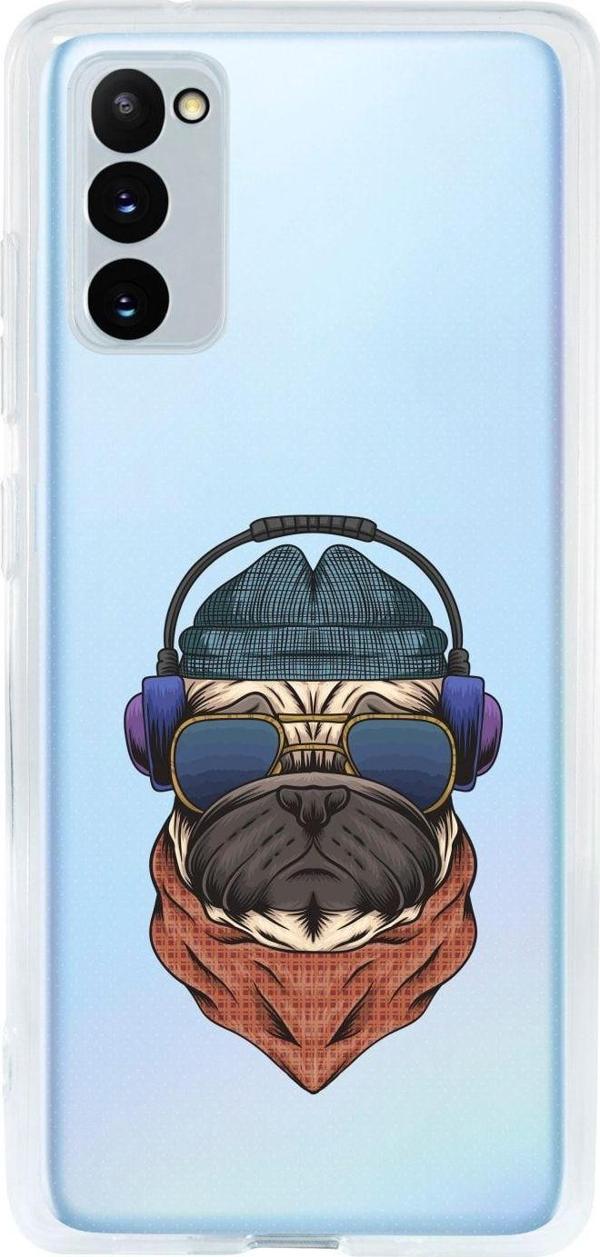 Mooodcase Uyumlu Samsung S20 Fe Pug Desenli Premium Şeffaf Silikon Kılıf - Image 1