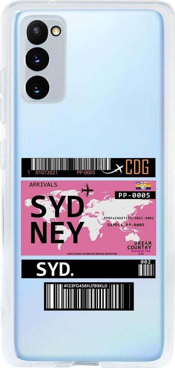 Mooodcase Uyumlu Samsung S20 Fe Sydney Desenli Premium Şeffaf Silikon Kılıf - Image 1
