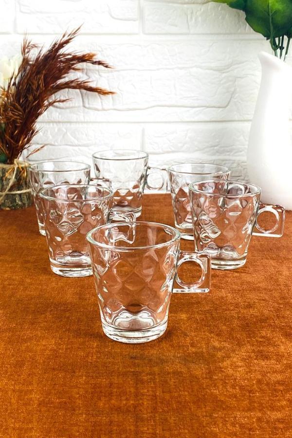 Cam 6 Kişilik Lima Türk Kahve Fincanı Takımı 90Ml - Image 1
