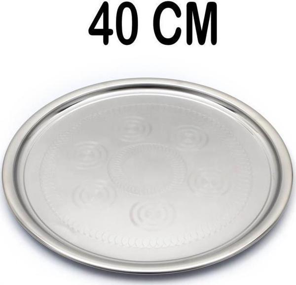 40 Cm Paslanmaz Çelik Sofra Mutfak Sini Tepsisi - Image 1