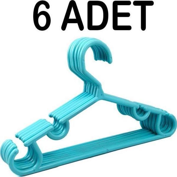 6 Adet Plastik 28cm Kıyafet Elbise Askısı - Image 1