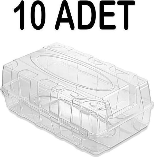 Plastik 10 Adet Şeffaf Erkek Ayakkabı Saklama Kutusu - Image 1
