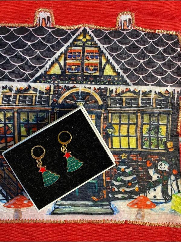 Bae Atölye Yılbaşı Noel Temalı Küpe Set Çam Ağacı - Image 1