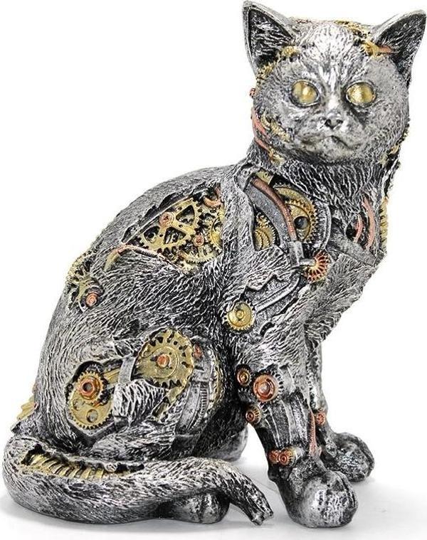 Steampunk Polyester Kedi Figürü Alk2454 - Image 1
