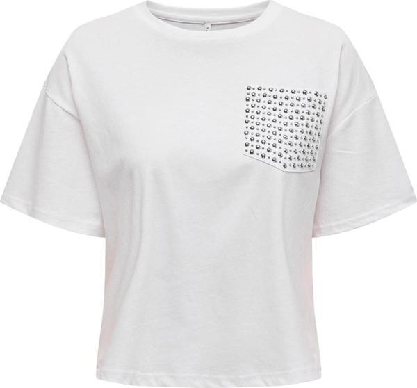 Only Onlterza S/S O-Neck Top Box Kadın T-shirt 15343834 - Image 1