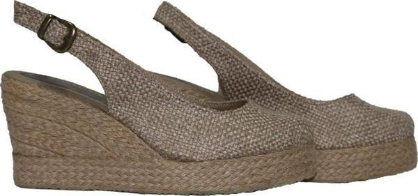 Gokcekundura06 Kadın Keten Yazlık Sandalet Platform Ayakkabı - Image 1
