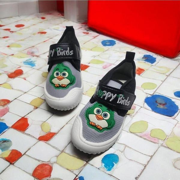 Gezer Tam Ortopedik Happy Birds Cırtlı Ayarlanabilir Keten Panduf - Image 1