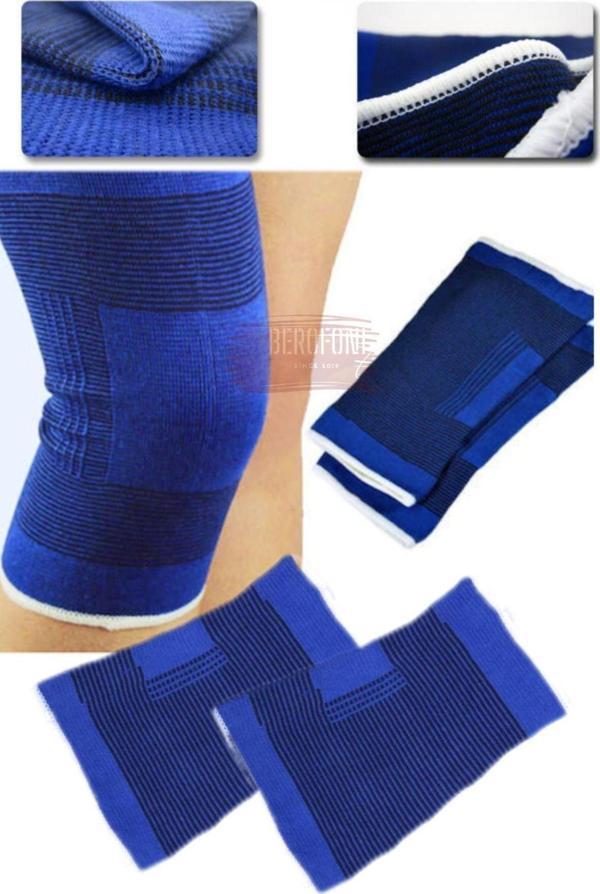Mavi Sporcu Dizlik Seti 2'Li Dirsek Diz Koruyucu Sporcu Bandaj Korse Set - Image 1