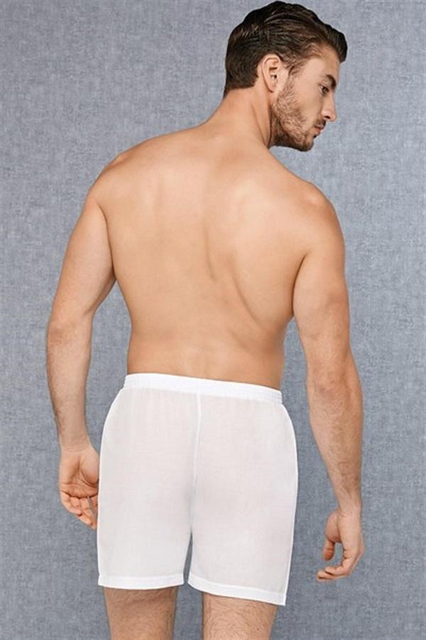 Erkek Pamuk Astarlı Uzun Bol Paça Boxer - Image 1