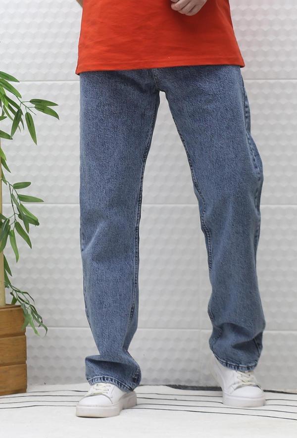 Wafra Erkek Baggy Bol Kesim Kot Pantolon - Image 1