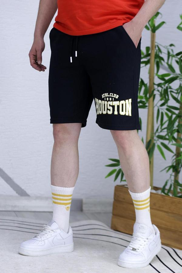 Wafra Erkek Houston Baskılı Yazlık Penye Şort - Image 1