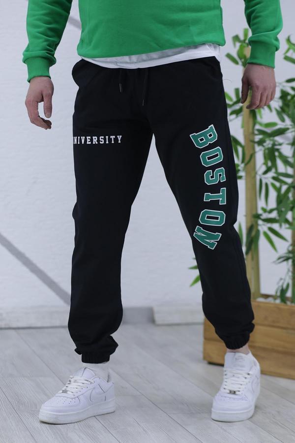 Wafra Boston Baskılı Erkek Yazlık Ince Eşofman Altı 07 - Image 1