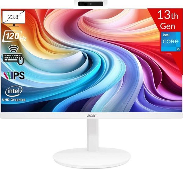 Acer C24-1Ye Intel Core İ5-1334U 8Gb 512Gb Ssd Intel Uhd Graphics Linux 23.8 Fhd Ips 120Hz Dq.Bncem.003 Beyaz All İn One Bilgisayar - Image 1
