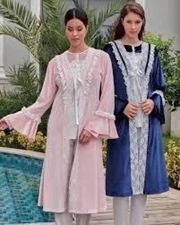 Sabahlıklı Uzun Kol Pijama Takımı - Image 1