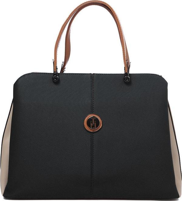 TH Bag Kadın Omuz Çantası TH-YK14205 SİYAH-KOYU BEJ-TABA - Image 1