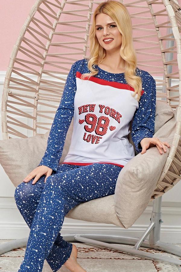 Bayan Uzun Kollu Pijama Takımı Model no 7569 - Image 1