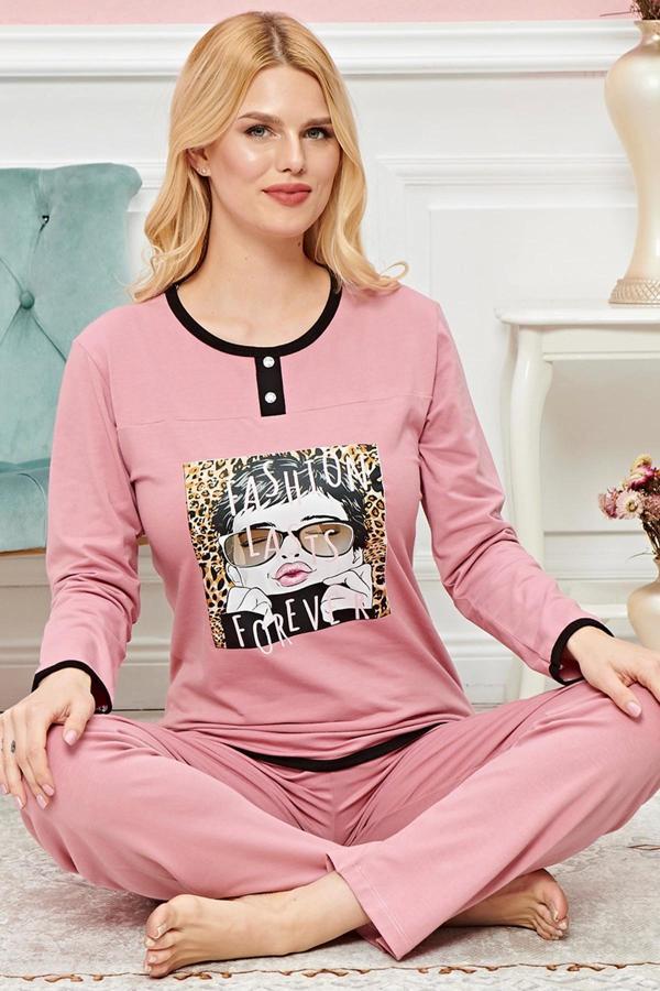 Bayan Uzun Kollu Pijama Takımı Model no 7616 - Image 1